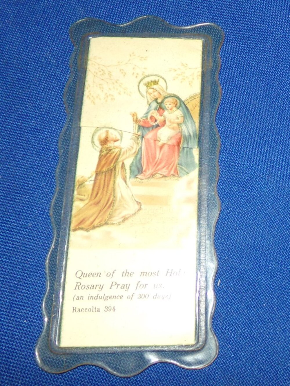 VINTAGE MYSTERY OF THE HOLY ROSARY BOOKMARK - JOYFUL MYSTERIES - Italy